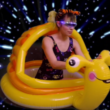 messyhot: UltraHappy Audra Gets Slimed in Her Space Snail