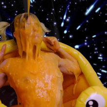 messyhot: UltraHappy Audra Gets Slimed in Her Space Snail
