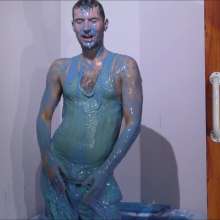 Candyguys: Ed bathes in gunge in shorts and trainers + nude