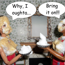 Twilight Man: The Diminutive Divas:  Pie Fight Party