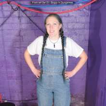DungeonMasterOne: Rosemary and Purity hose each other down in overalls and wellies!