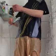 XXWetshortslover: Hot Skater Teen Shower and Jerk Off