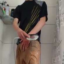 XXWetshortslover: Hot Skater Teen Shower and Jerk Off
