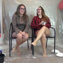 Jayce: Payton and Jezzies First Messy Game of Pies and Slime, Cameo by me!