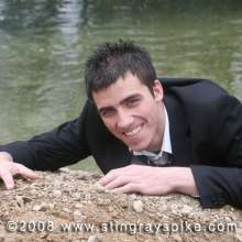 wamgame1: Chris Soaked in a Suit in the River