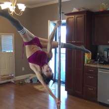 Jayce: Fun Flips in the Jacuzzi Two!  Velour Bikini+Socks to Nude!+Pole Dance!