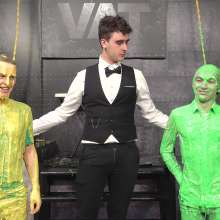 WamtasticUK: Lowered into Giant Cold Slime Tanks The Vat Aiden Vs Josh