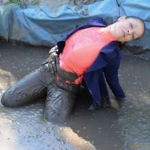 EuroWAM Team: Lara's only mud session...  so far