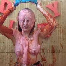 Big_Tits_Gunge: Lauren Slimed and Splattered In  'Dirty Girl'