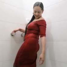 MadelineOasis: Lolita Stuns in an Elegant Long Red Dress