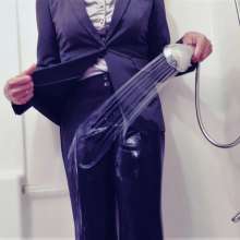 MadelineOasis: Oasis Video--Nice Slacks and Blazer in Shower