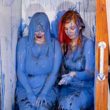 CandyCustard: Photoset: Two Girl PVC Gunge