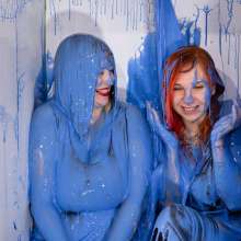 CandyCustard: Photoset: Two Girl PVC Gunge