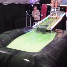 LiquidX: The Plunga!  Messyworld Producer Dunked by Janey and Michaela