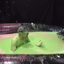 LiquidX: The Plunga!  Messyworld Producer Dunked by Janey and Michaela