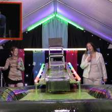 LiquidX: The Plunga!  Messyworld Producer Dunked by Janey and Michaela