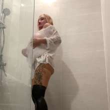Wet_look_elena: Thin White Top Stockings and Tights Shower