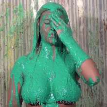Anglefan: Hot busty blonde slimed
