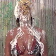 Anglefan: Hot busty blonde slimed