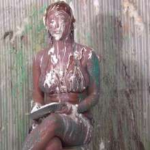 Anglefan: Hot busty blonde slimed