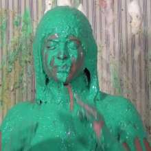 Anglefan: Hot busty blonde slimed
