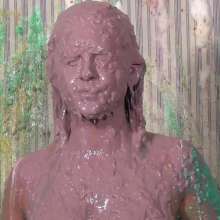 Anglefan: Hot busty blonde slimed