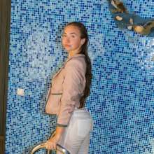 wet.look.me: Leather jacket in Pool and Office girl in Shower at Heels| Wetlook.biz