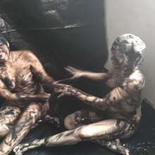 JohnWam: Black Grease and Gray Paint Wrestling