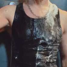 soakedguy: Black Wet Skinnies and Tank-top