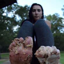 FunFilled Photography: Mallory's Messy Bare Feet in Taco Condiments!