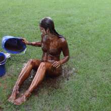 FunFilled Photography: Mallory Sploshes around in Mud!