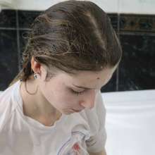 Wet Live Team: Nastya Lathers Her Breasts and Takes a Bath Fully-clothed