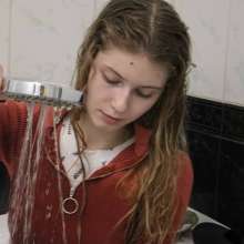 Wet Live Team: Nastya Topless in a Full Jacuzzi--looks Hot!  Realy