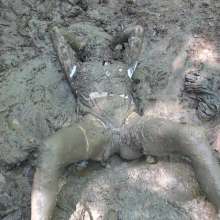 Jayce: Random Mud Find-Dress Up-Trash It!  Trashed Secretary to Nude