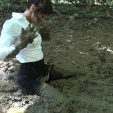 Jayce: Random Mud Find-Dress Up-Trash It!  Trashed Secretary to Nude