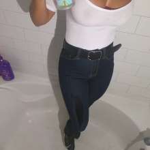 Tight and Wet Clothes: Shower in Tight Blue Jeans, White Top and 5 Inch Heels