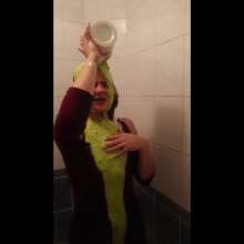 Top Messy Girls: Thick Green Slime on the Head