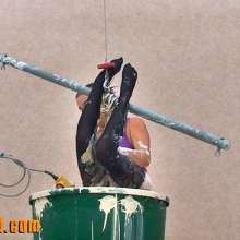 FOXY: video suspended above a mud tank