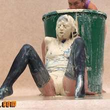 FOXY: video suspended above a mud tank