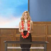 mad_mick_at: Partly wet dresses: Paris Hilton, Rachel Riley, Spanish reporter