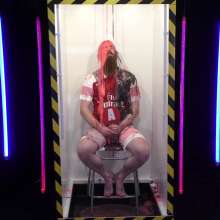 GungeMad: Messy Arsenal football kit with black and red gunge