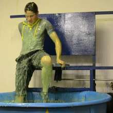 GungeTankBabes: New Scene with Aaron Dunked in Gunge Playing Hayley Says