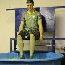 GungeTankBabes: New Scene with Aaron Dunked in Gunge Playing Hayley Says