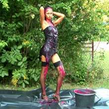 Lara_eurowam: Adri Wears a Nice Black Skirt for Red Slime
