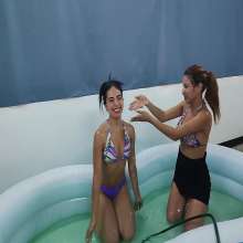JohnWam: Candy and Aisha Swimming Time