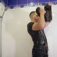Wet Live Team: Completely Soaked in Things after a Hard Day's Work!  Wet Boy