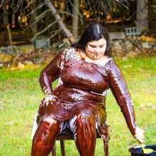 JD and Messy Andi: Chocolate Andi Part 1: Cake Sit, Brownie Batter and Panty Filling!