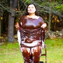 JD and Messy Andi: Chocolate Andi Part 1: Cake Sit, Brownie Batter and Panty Filling!