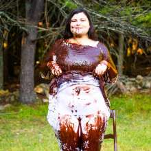 JD and Messy Andi: Chocolate Andi Part 1: Cake Sit, Brownie Batter and Panty Filling!