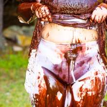 JD and Messy Andi: Chocolate Andi Part 1: Cake Sit, Brownie Batter and Panty Filling!